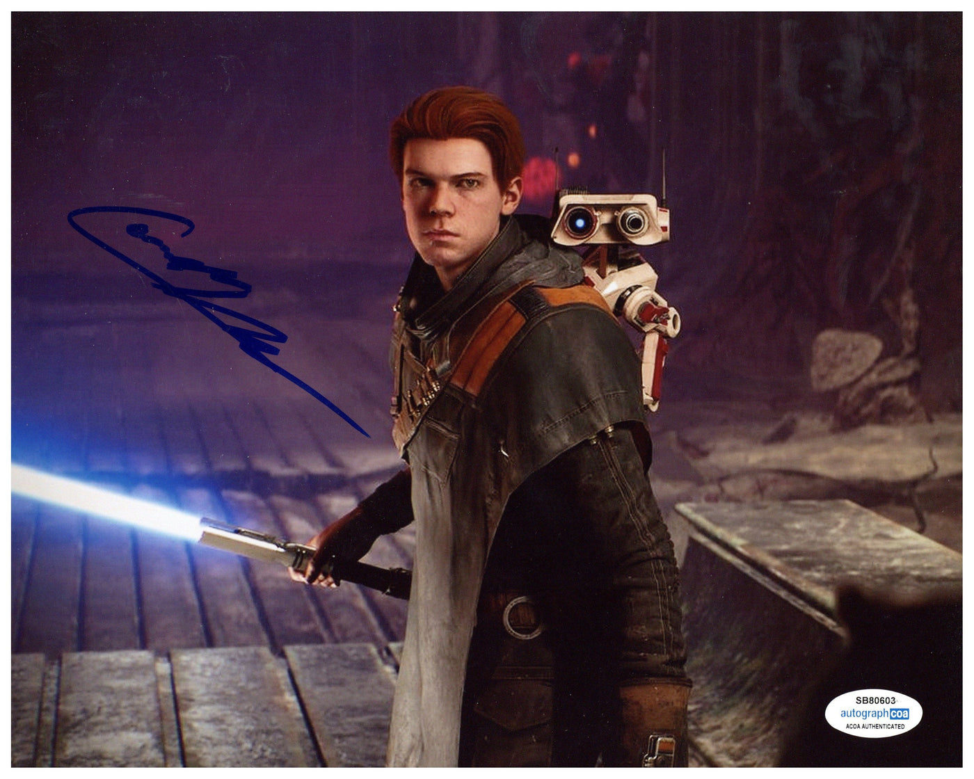 CAMERON MONAGHAN SIGNED 8X10 PHOTO STAR WARS JEDI FALLEN ORDER AUTOGRAPHED ACOA 2