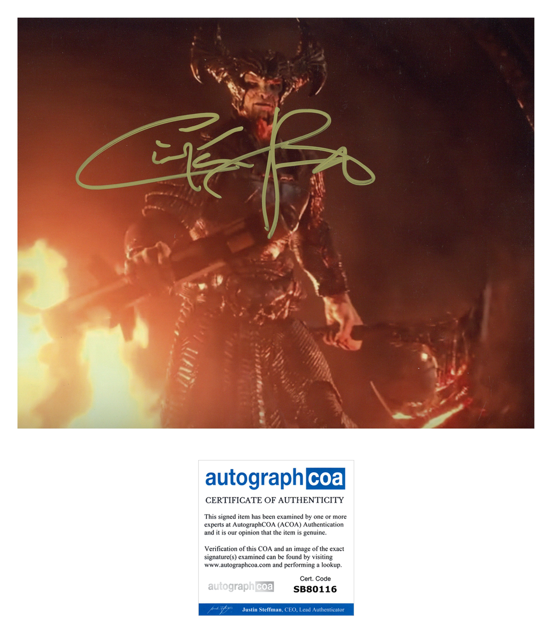 Ciaran Hinds Signed outlet Photo Steppenwolf From Justice League