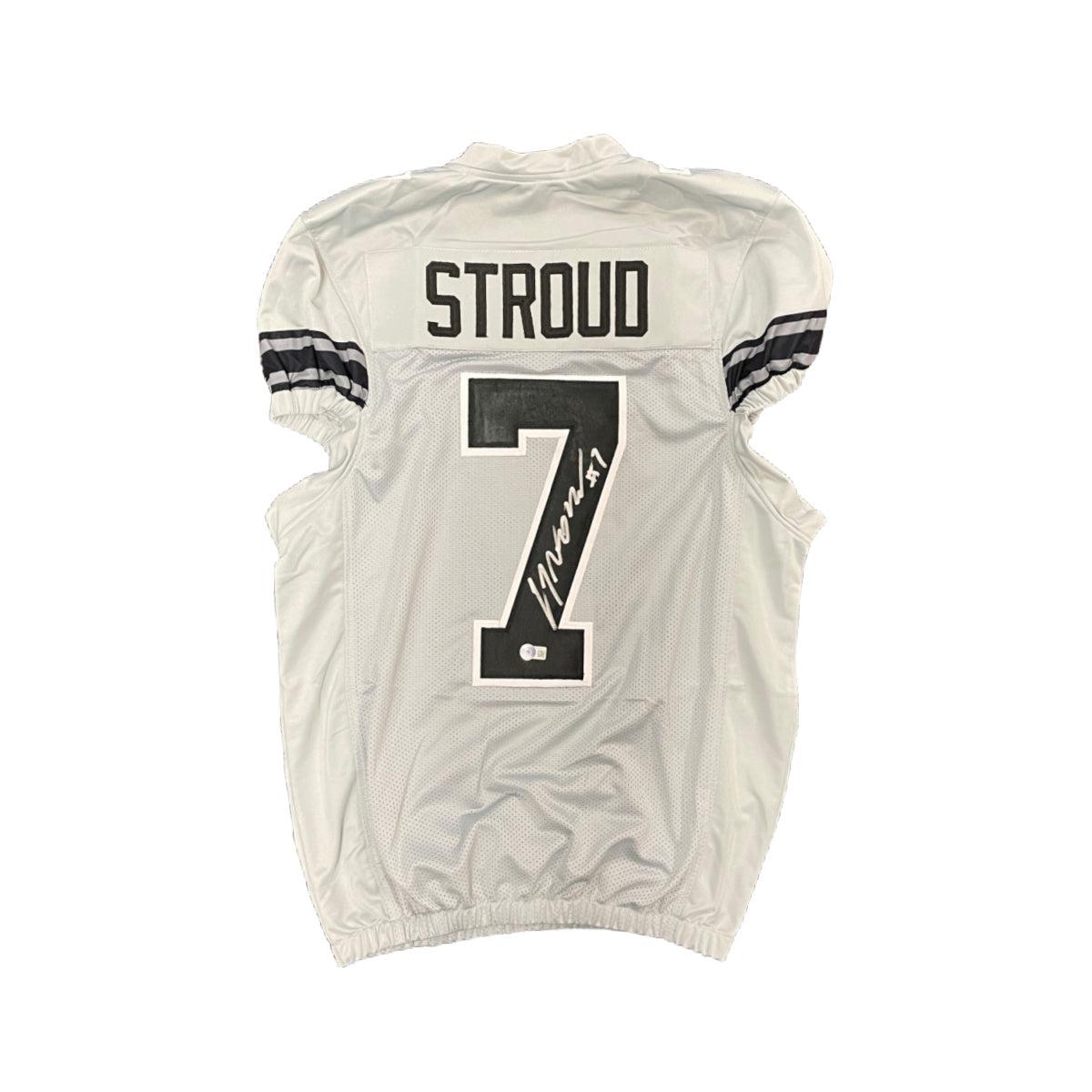 CJ STROUD SIGNED GAME CUT OHIO STATE COLLEGE STYLE CUSTOM JERSEY BAS 3