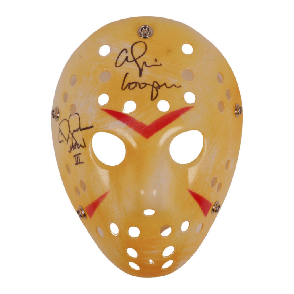 C.J. Graham & Alice Cooper Signed Jason Friday the 13th Mask Autographed JSA COA