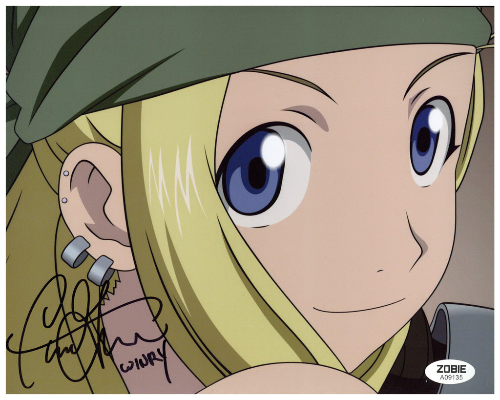 Signed 8x10 photos of authentic winry and envy from fullmetal alchemist