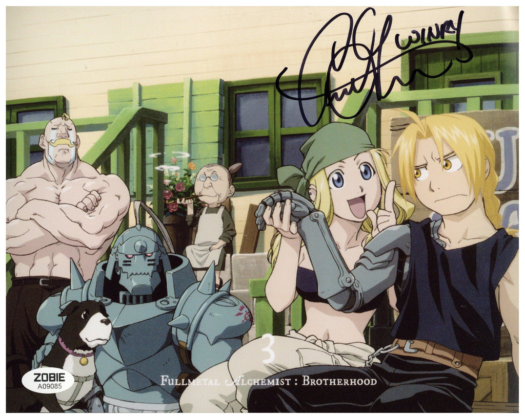 Signed 8x10 photos of authentic winry and envy from fullmetal alchemist