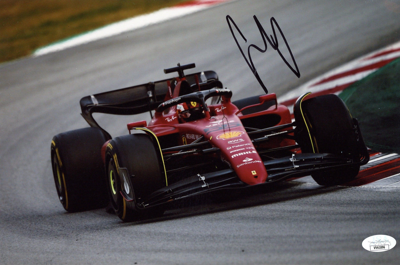 Carlos Sainz Signed 8x10 Photo Ferrari F1 Formula 1 Autographed JSA COA