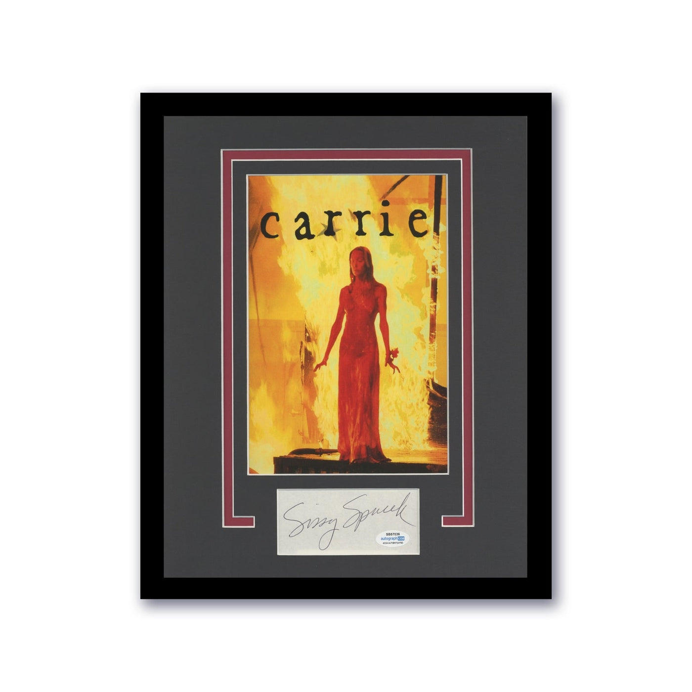 Carrie Sissy Spacek Autograph Signed 11x14 Framed Poster Photo Stephen King ACOA