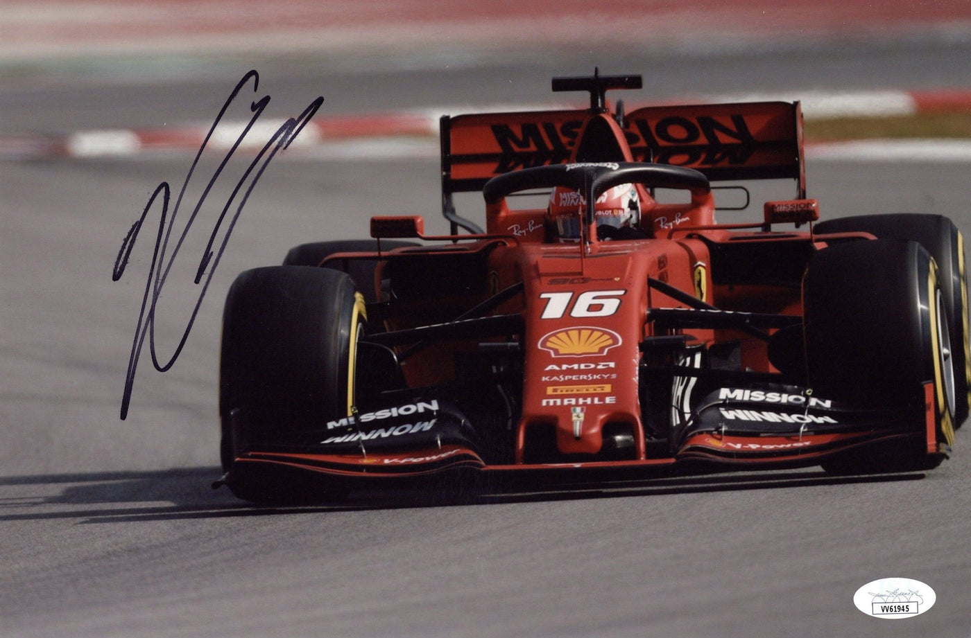 Charles Leclerc Signed 8x12 Photo F1 Ferrari Formula 1 Autographed JSA COA 5