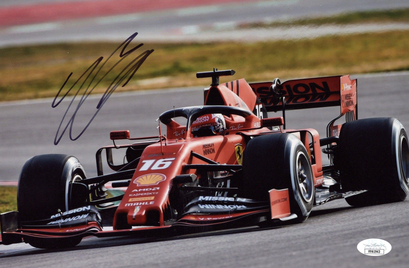 Charles Leclerc Signed 8x12 Photo F1 Ferrari Formula 1 Autographed JSA COA 7