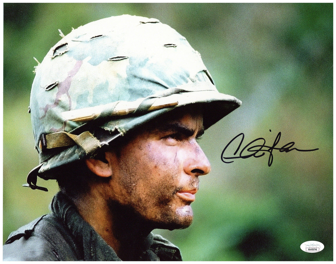 Charlie Sheen Signed 11x14 Photo Platoon Autographed JSA COA