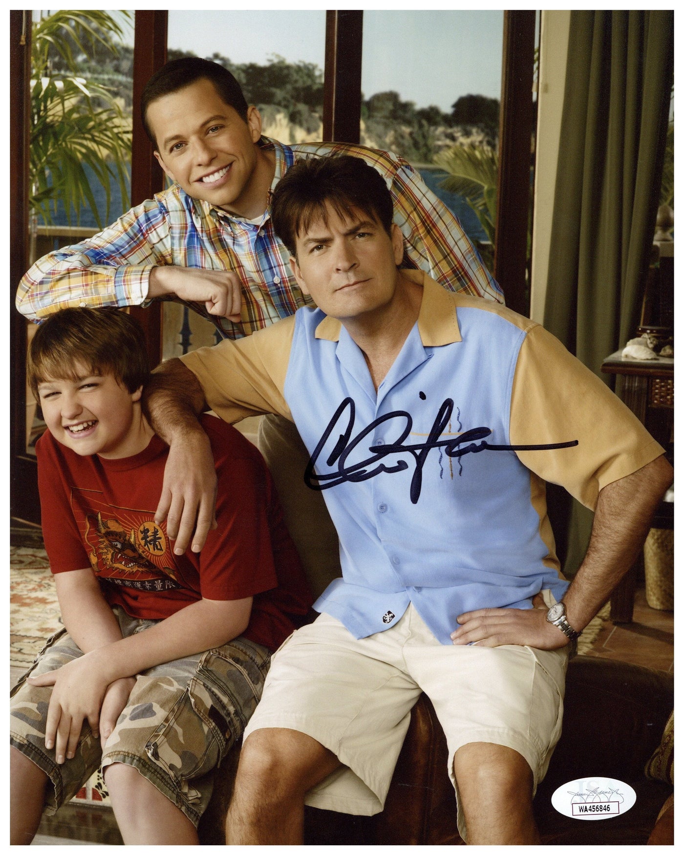 Charlie Sheen Signed 8x10 Photo Two and a half Men Autographed JSA COA #2