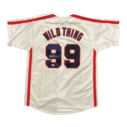 Image of Charlie Sheen Signed Major League Ricky Vaughn Jersey Autographed JSA COA
