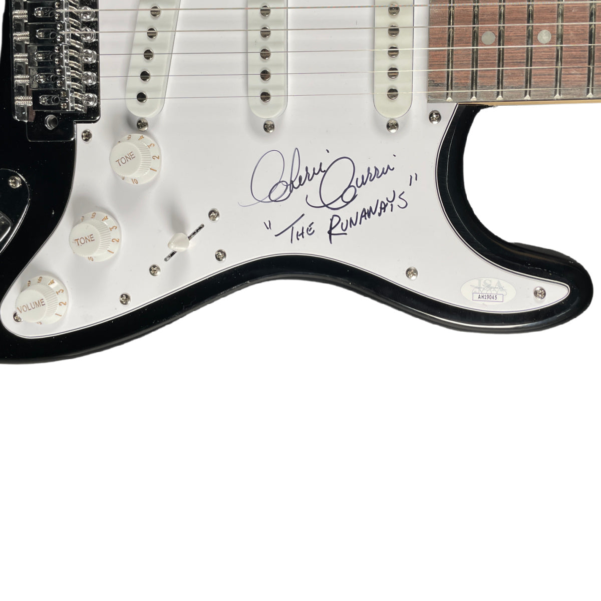Cheri Currie The Runaways Signed Guitar Autographed JSA COA