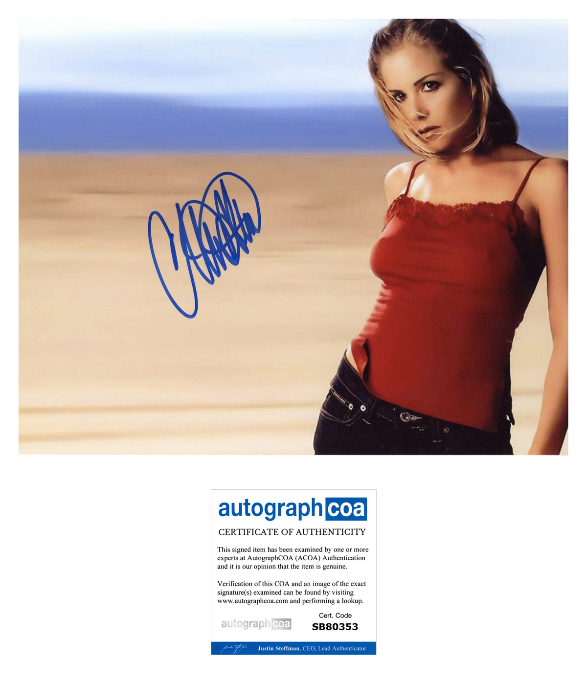 Christina Applegate Signed 8x10 Married with Children Autographed ACOA