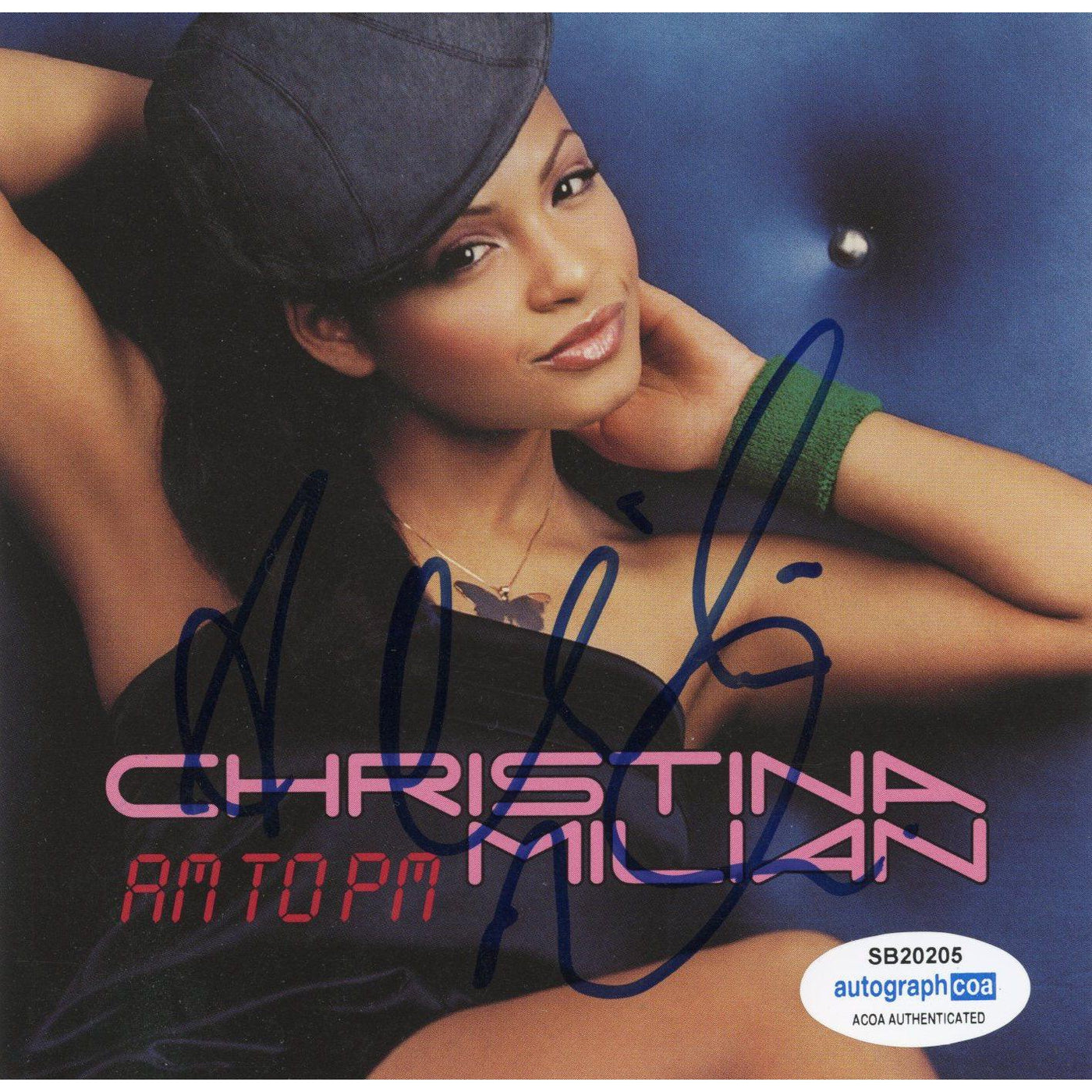 Christina Milian Signed CD Cover AM TO PM Autographed ACOA