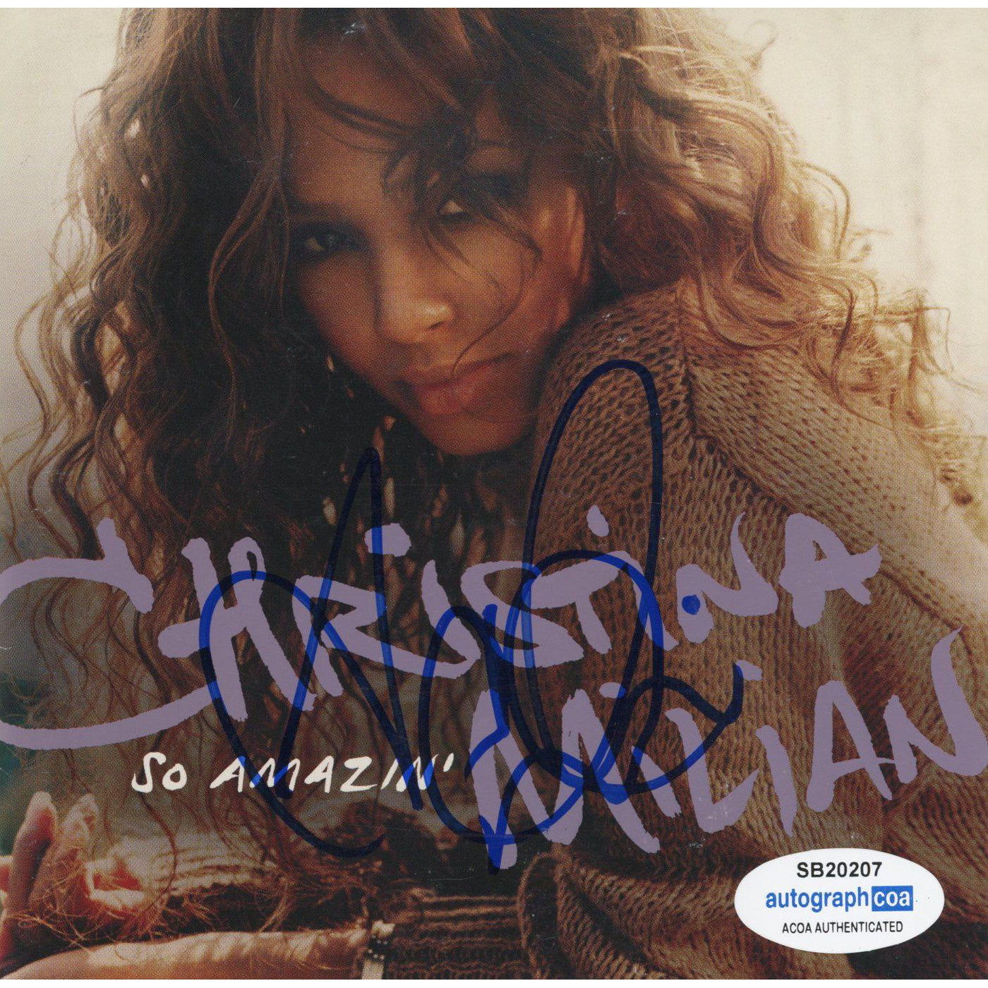 Christina Milian Signed CD Cover So Amazin' Autographed ACOA