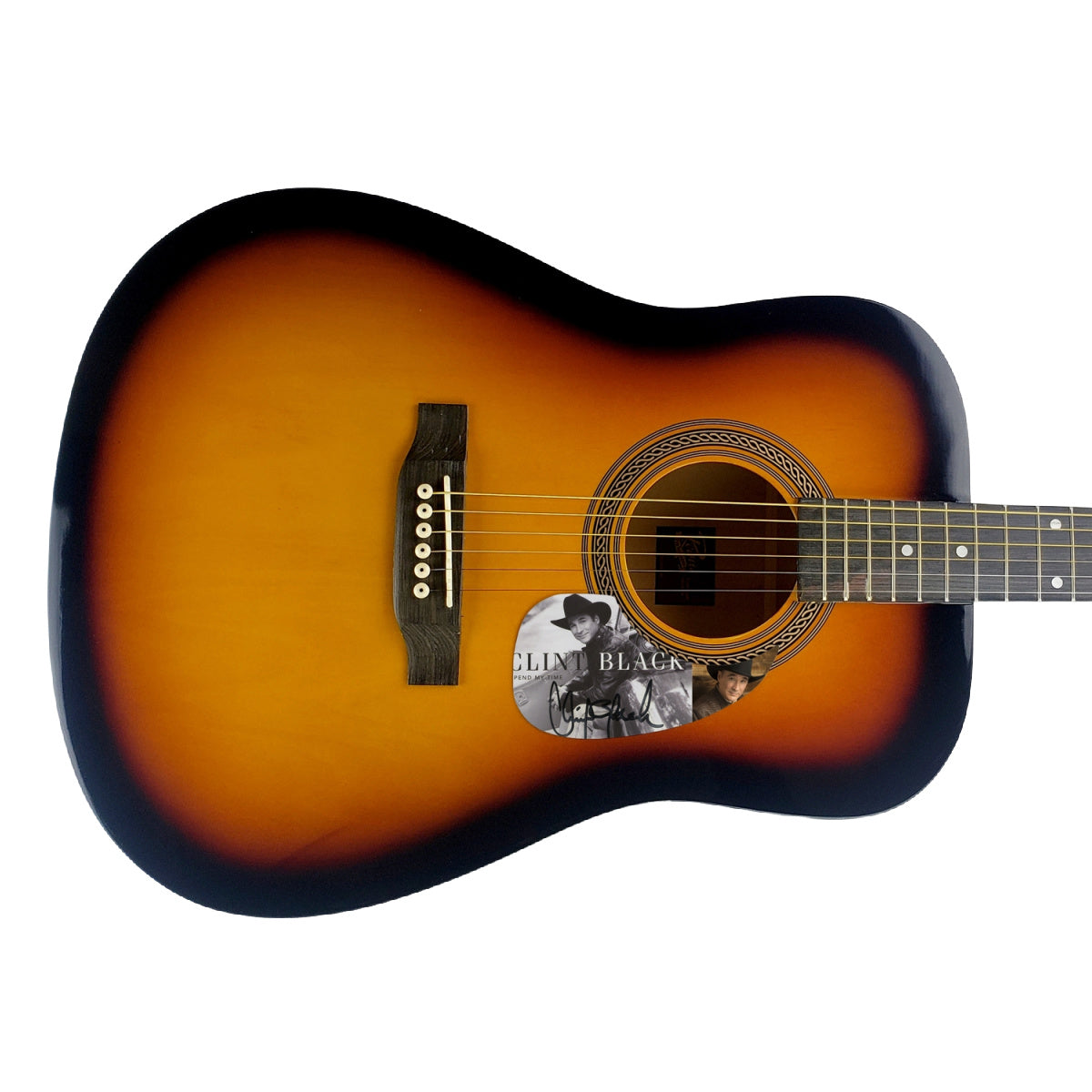 Clint Black Autographed Signed Sunburst Acoustic Guitar Country Music ACOA