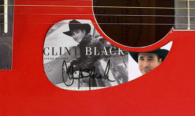 Clint Black Autographed Signed Texas Flag Acoustic Guitar Country Music ACOA