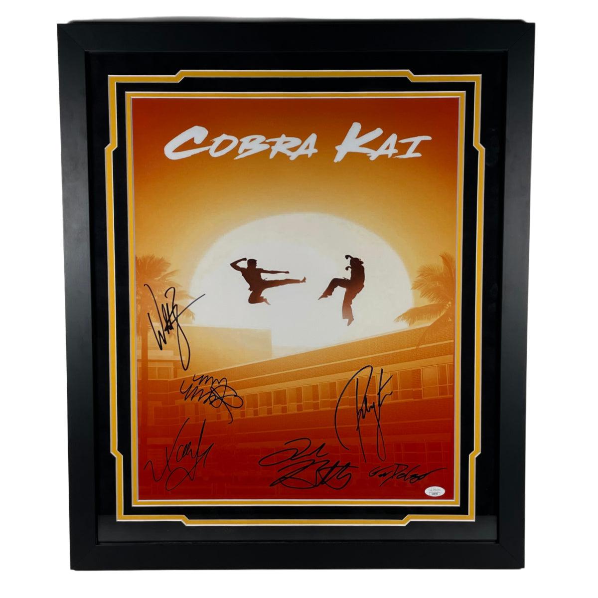 Cobra Kai Cast Signed 16x20 Photo Custom Framed William Zabka Autographed JSA