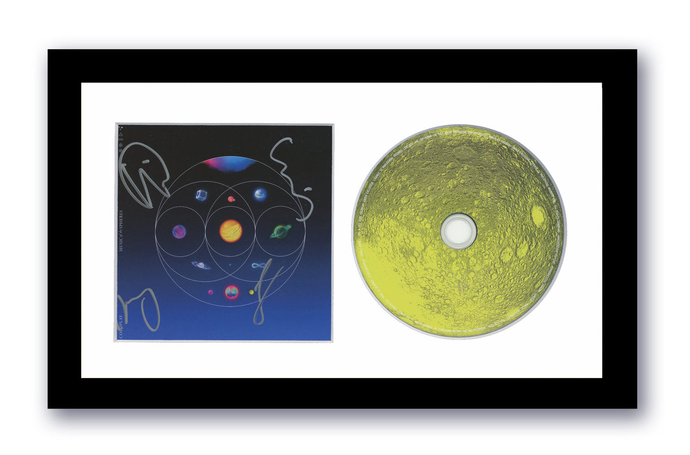 Coldplay Autograph Signed 7x12 Framed CD Music Of The Spheres Chris Martin ACOA