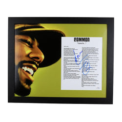 Image of Common Signed Lyric Sheet Custom Framed 16x20 Autographed ACOA 2