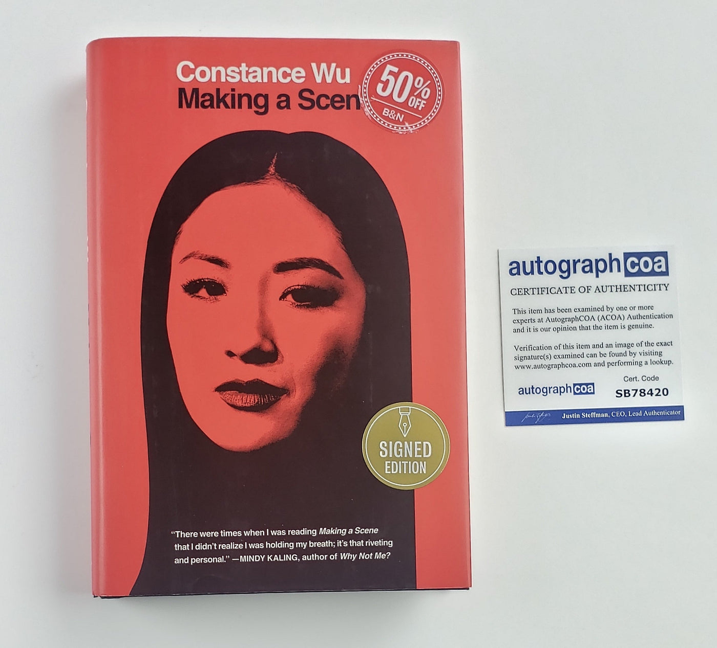 Constance Wu Autographed Signed Book Making A Scene ACOA