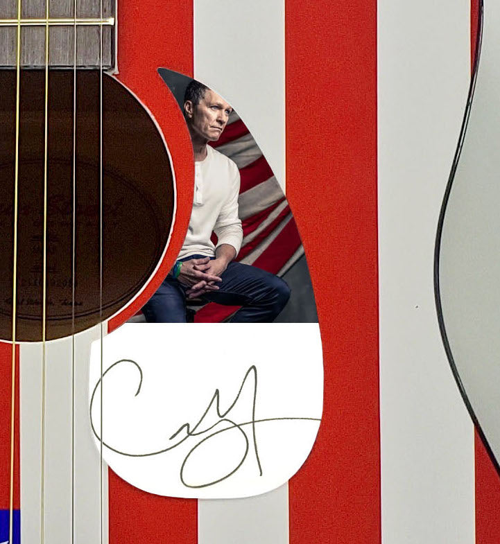 Craig Morgan Autographed Signed USA Flag Acoustic Guitar Country Music ACOA