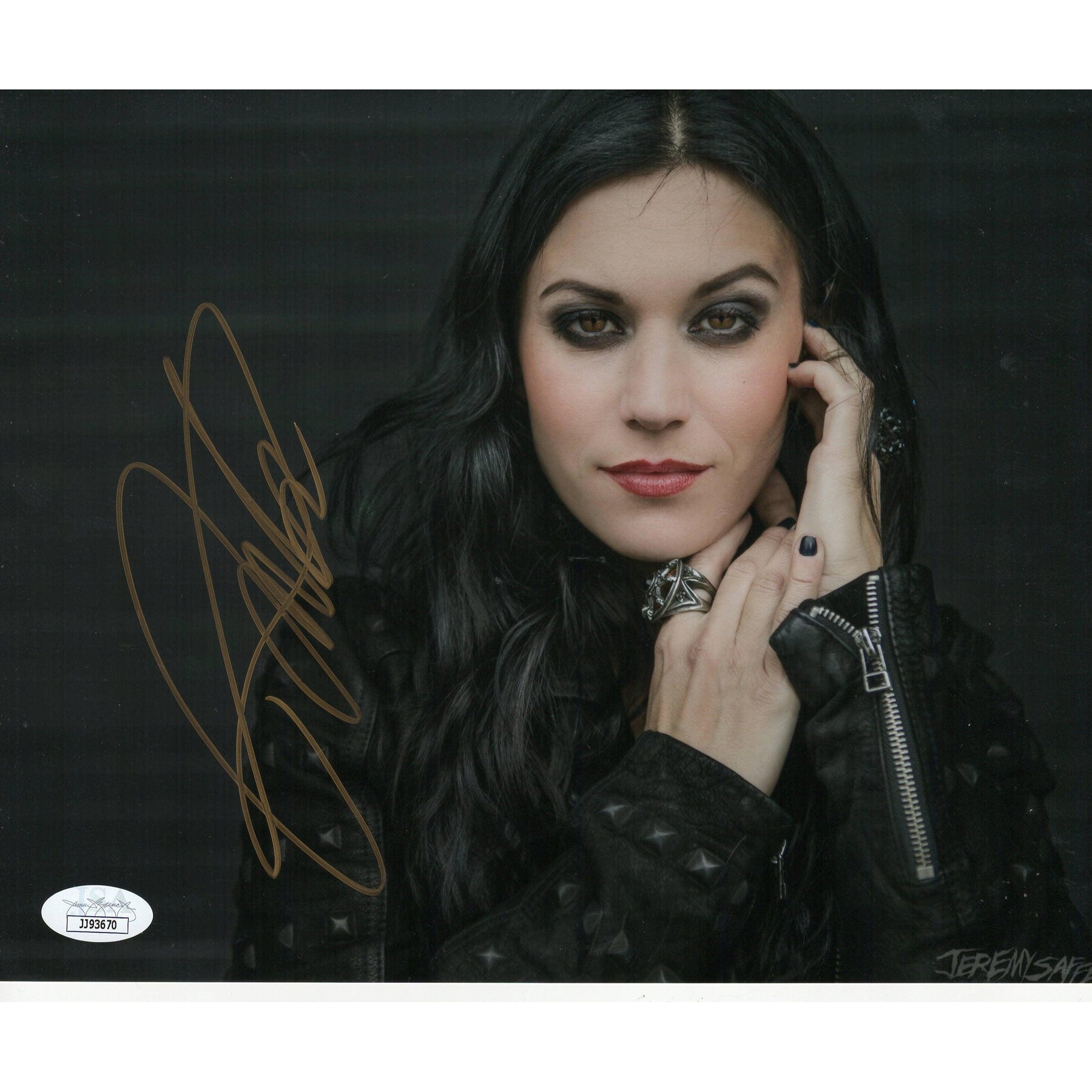 Cristina Scabbia Autograph 8x10 Photo Lacuna Coil Signed JSA COA 2