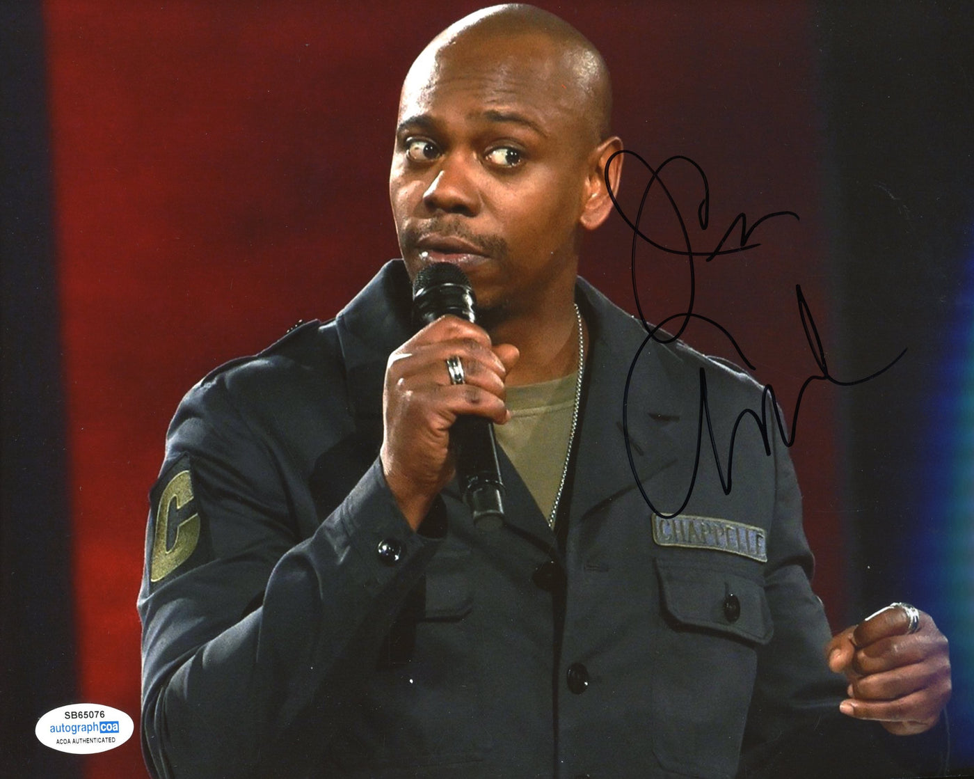 DAVE CHAPPELLE SIGNED 8X10 PHOTO COMEDIAN Autographed ACOA