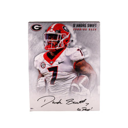 Image of D'andre Swift Signed 20x24 Stretched Canvas Georgia Autographed JSA COA