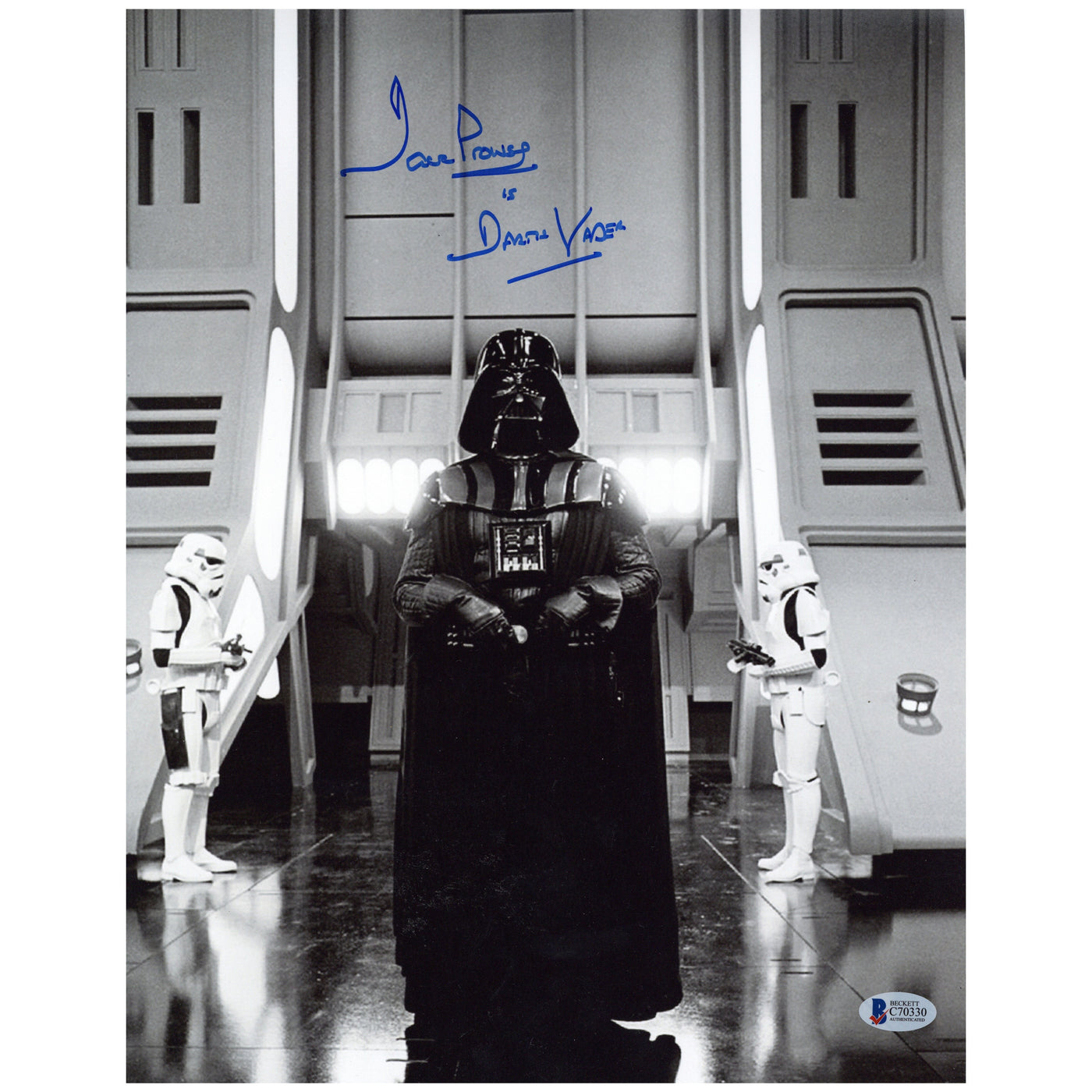 Dave Prowse Signed 11x14 Photo Star Wars Darth Vader Autographed Beckett COA