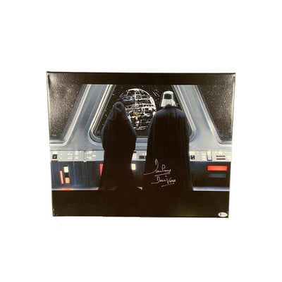 Dave Prowse Signed 16x20 Canvas Star Wars Darth Vader Autographed JSA COA