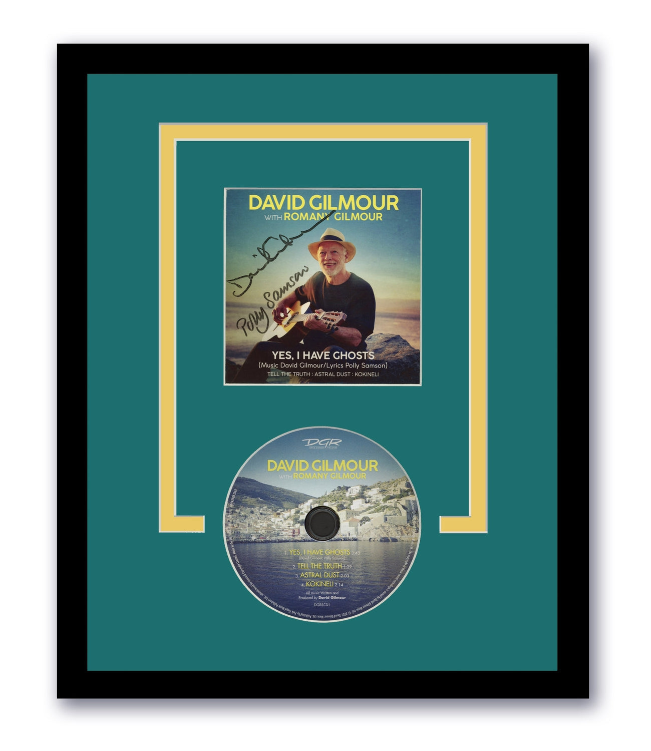 David Gilmour Autographed 11x14 Framed CD Pink Floyd Yes, I Have Ghosts ACOA