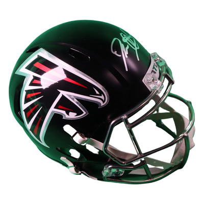 Deion Sanders Autographed Atlanta Falcons FS Helmet REP Signed BAS COA