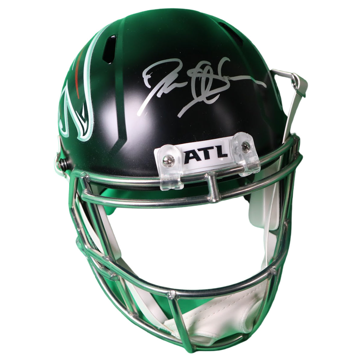 Deion Sanders Autographed Atlanta Falcons FS Helmet REP Signed BAS COA