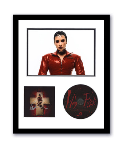Demi Lovato Autographed Signed 11x14 Framed CD Photo Holy Fvck ACOA 7