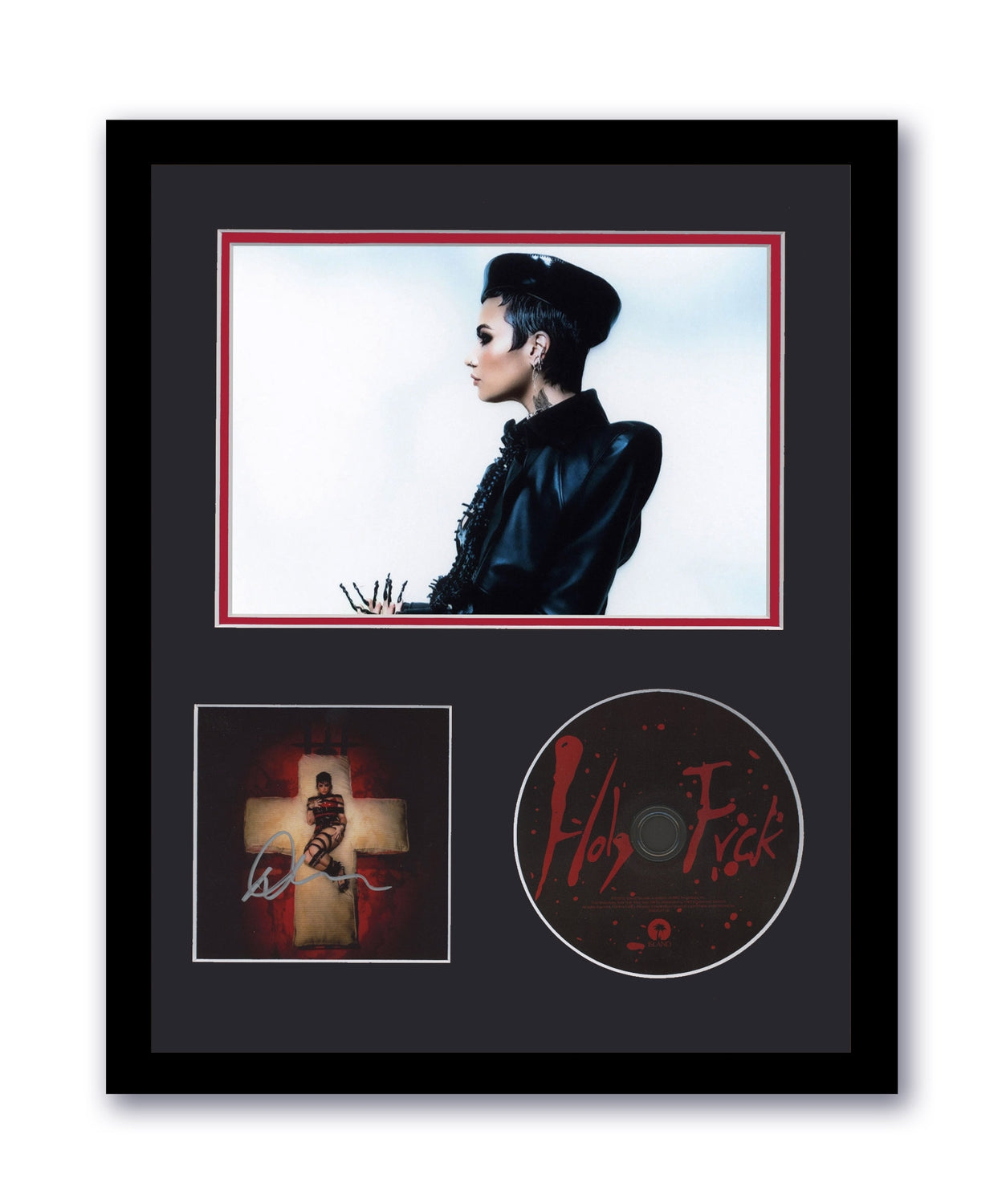 Demi Lovato Autographed Signed 11x14 Framed CD Photo Holy Fvck ACOA 8