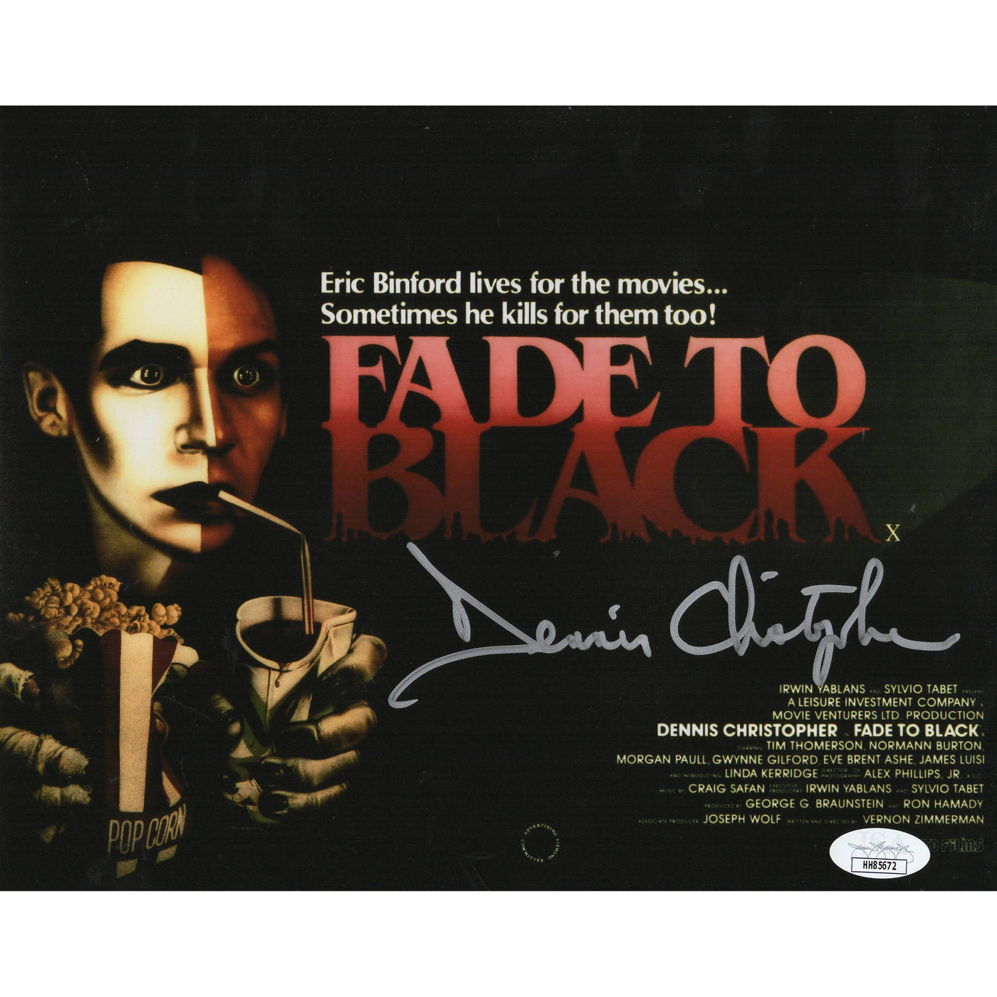 SALE Dennis Christopher Autograph Signed 8x10 Photo Fade to Black JSA ...