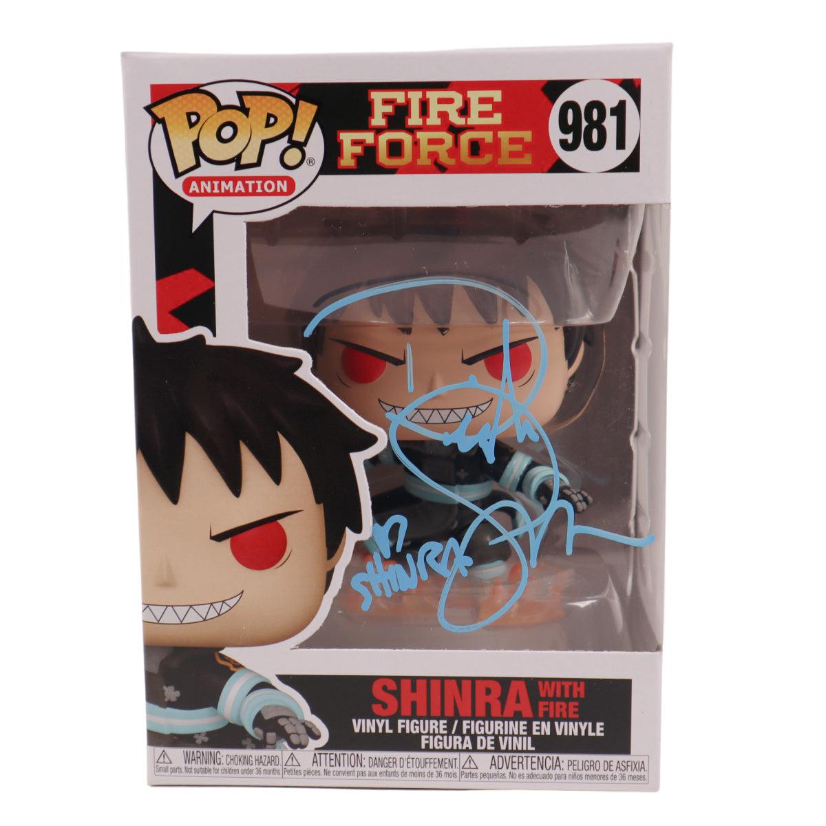 Derick Snow Signed Funko POP Fire Force Shinra Autographed JSA COA Blue