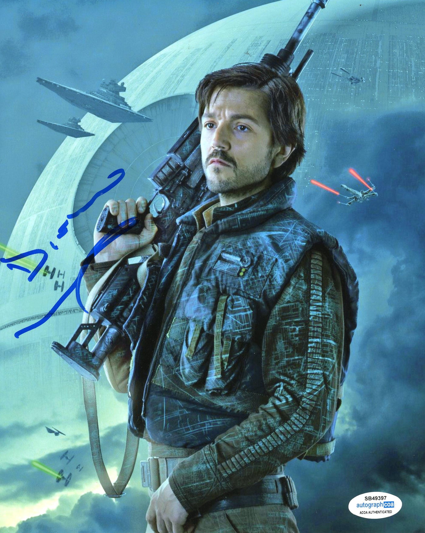 Diego Luna Signed 8x10 Photo Star Wars Rouge One Cassian Ando ACOA #2