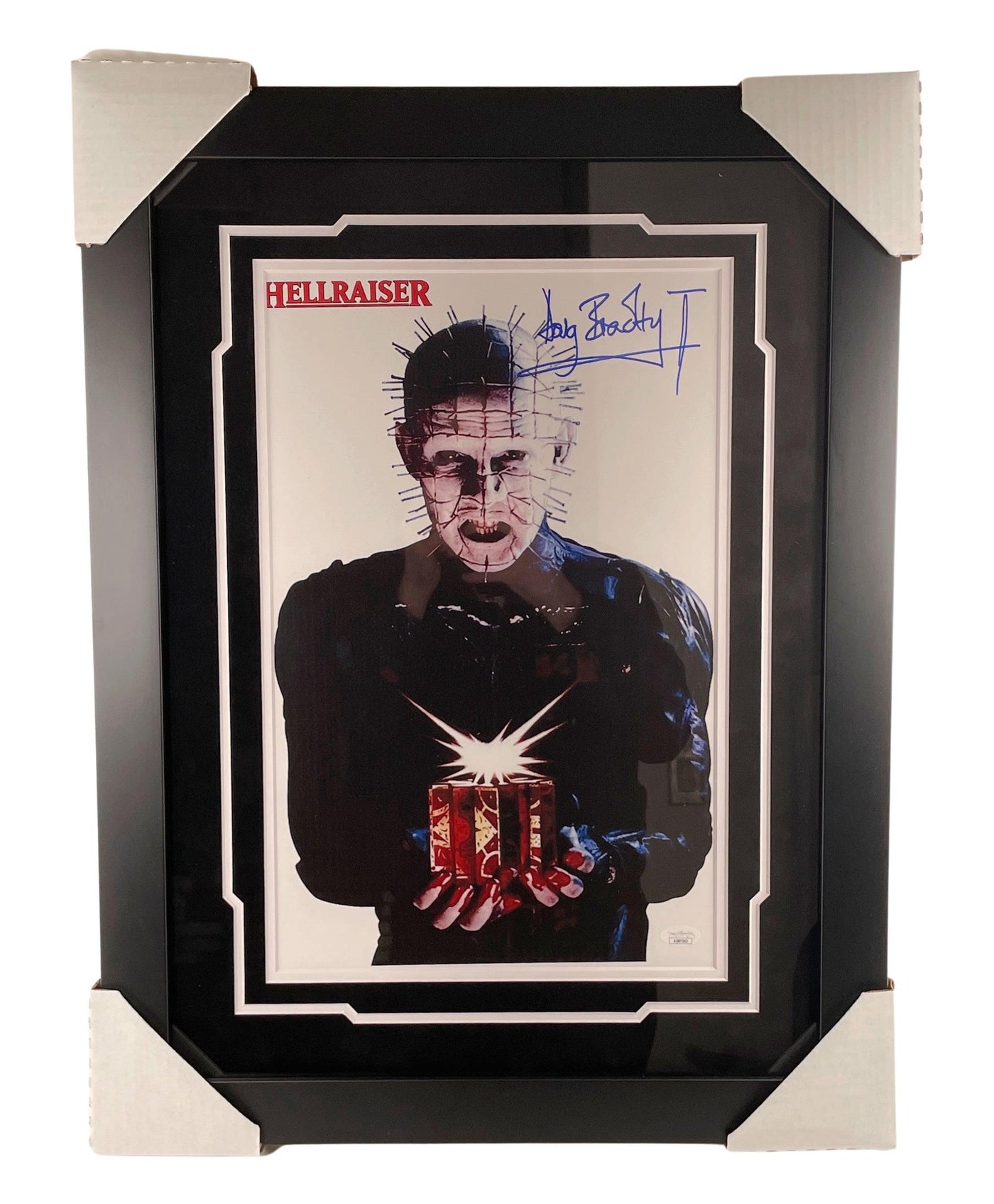 Doug Bradley Signed 11x17 Mini Movie Poster Custom Framed Hellraiser Pinhead JSA