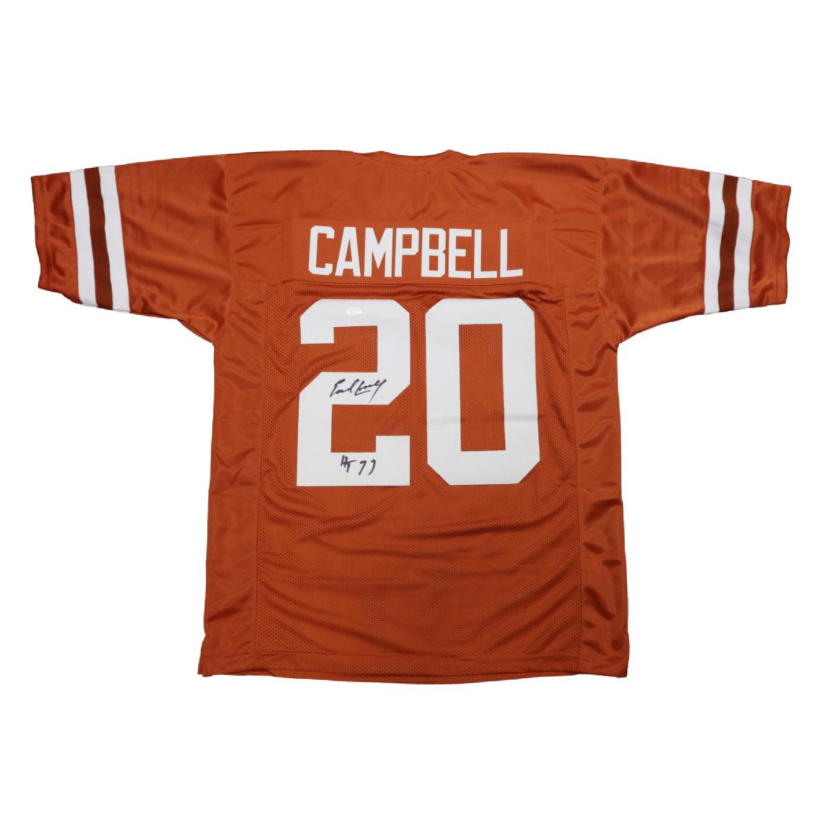 Earl Campbell Autographed Texas Longhorns Custom Jersey Signed JSA COA 2