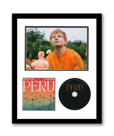 Ed Sheeran Autographed Signed 11x14 Framed CD Photo Peru ACOA 3