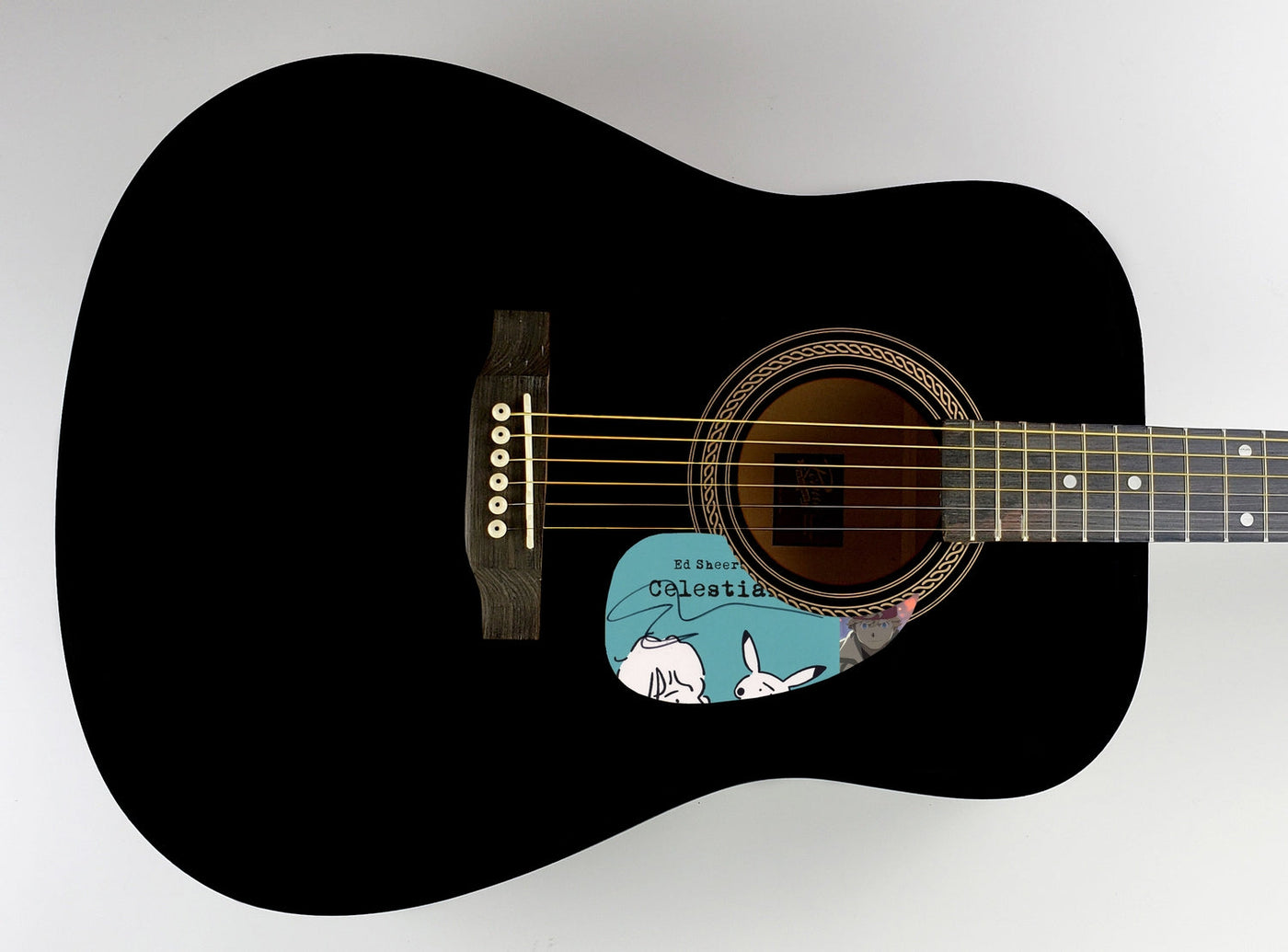 Ed Sheeran Autographed Signed Acoustic Black Guitar Celestial ACOA