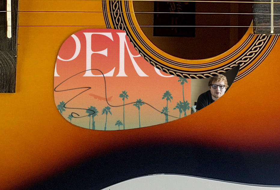 Ed Sheeran Autographed Signed Sunburst Acoustic Guitar Peru ACOA