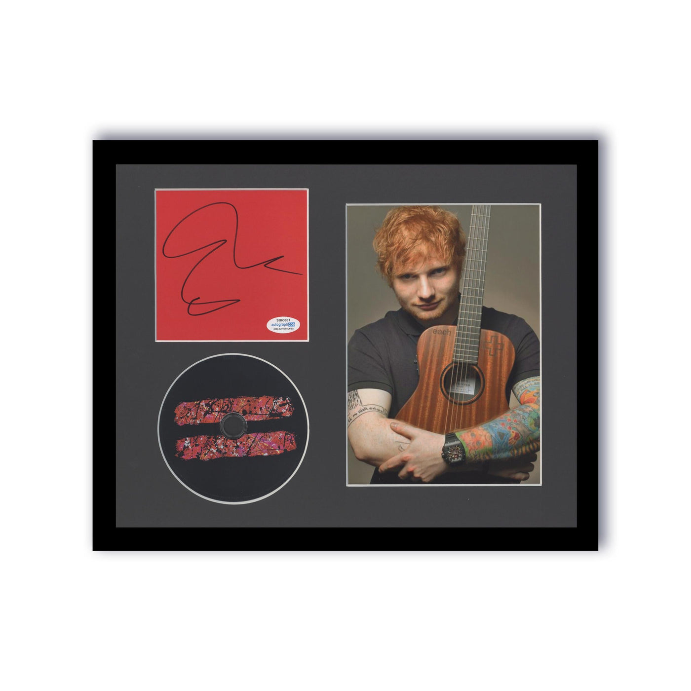 Ed Sheeran Signed = CD Cover Custom Framed Autographed AutographCOA #2