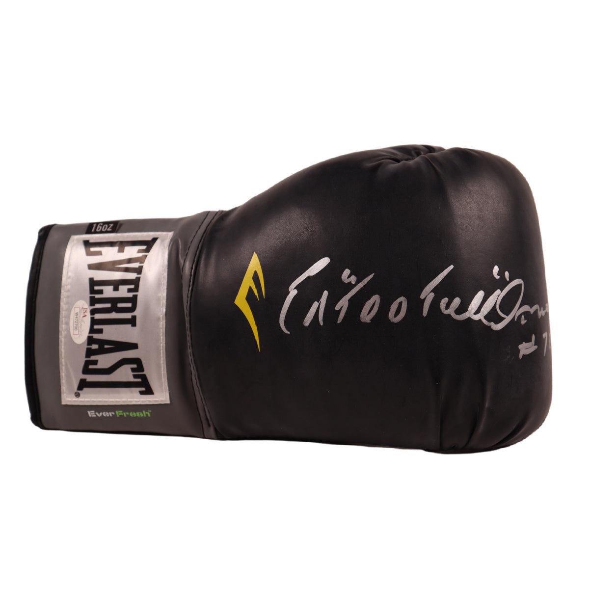 Ed "Too Tall" Jones Autograph Everlast Boxing Glove Signed JSA COA - Black Glove