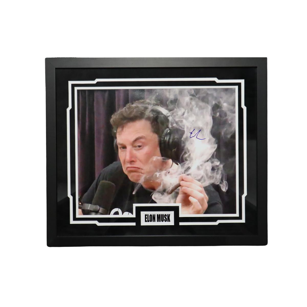 Elon Musk Signed 16x20 Photo Custom Framed Telsa Autographed ACOA COA