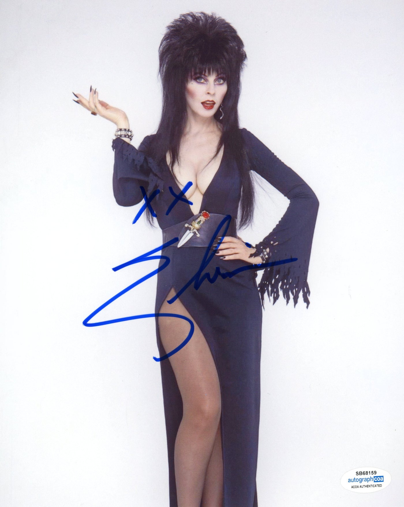 Elvira Autographed 8x10 Photo Mistress of the Dark Signed ACOA