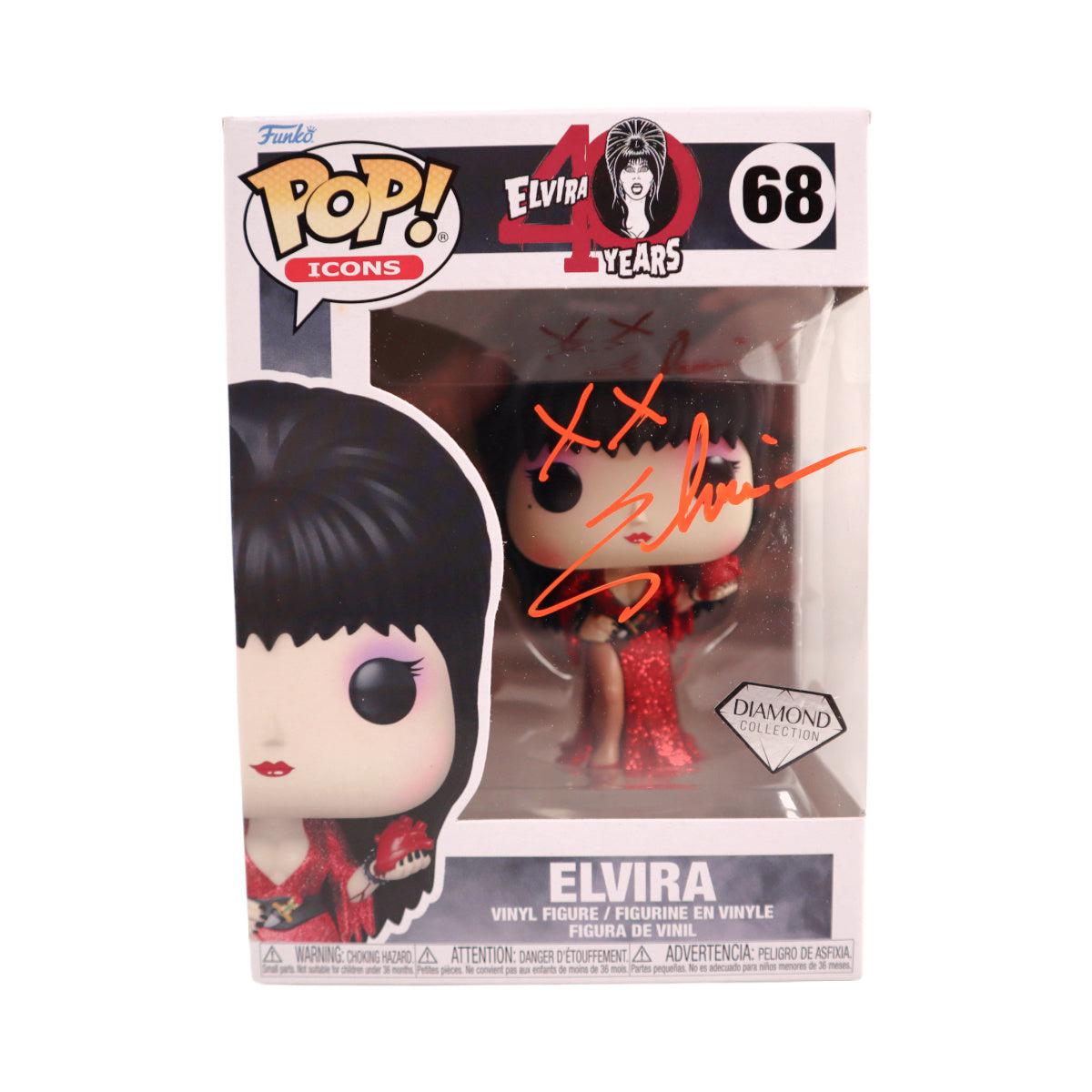 Elvira Signed Funko POP #68 Diamond Collection Autographed JSA COA Orange