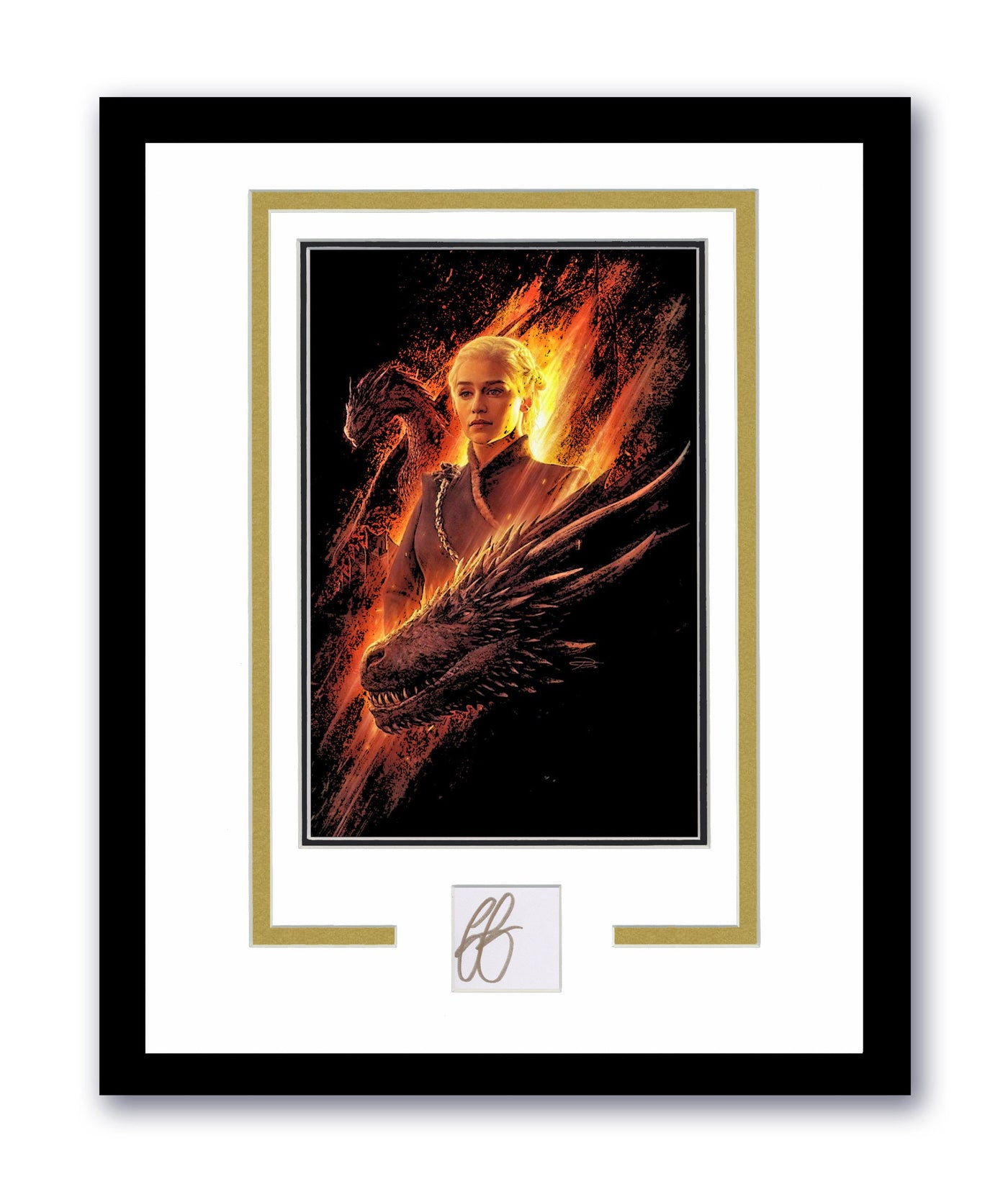 Emilia Clarke Autographed 11x14 Framed Photo Daenerys Game Of Thrones ACOA 5