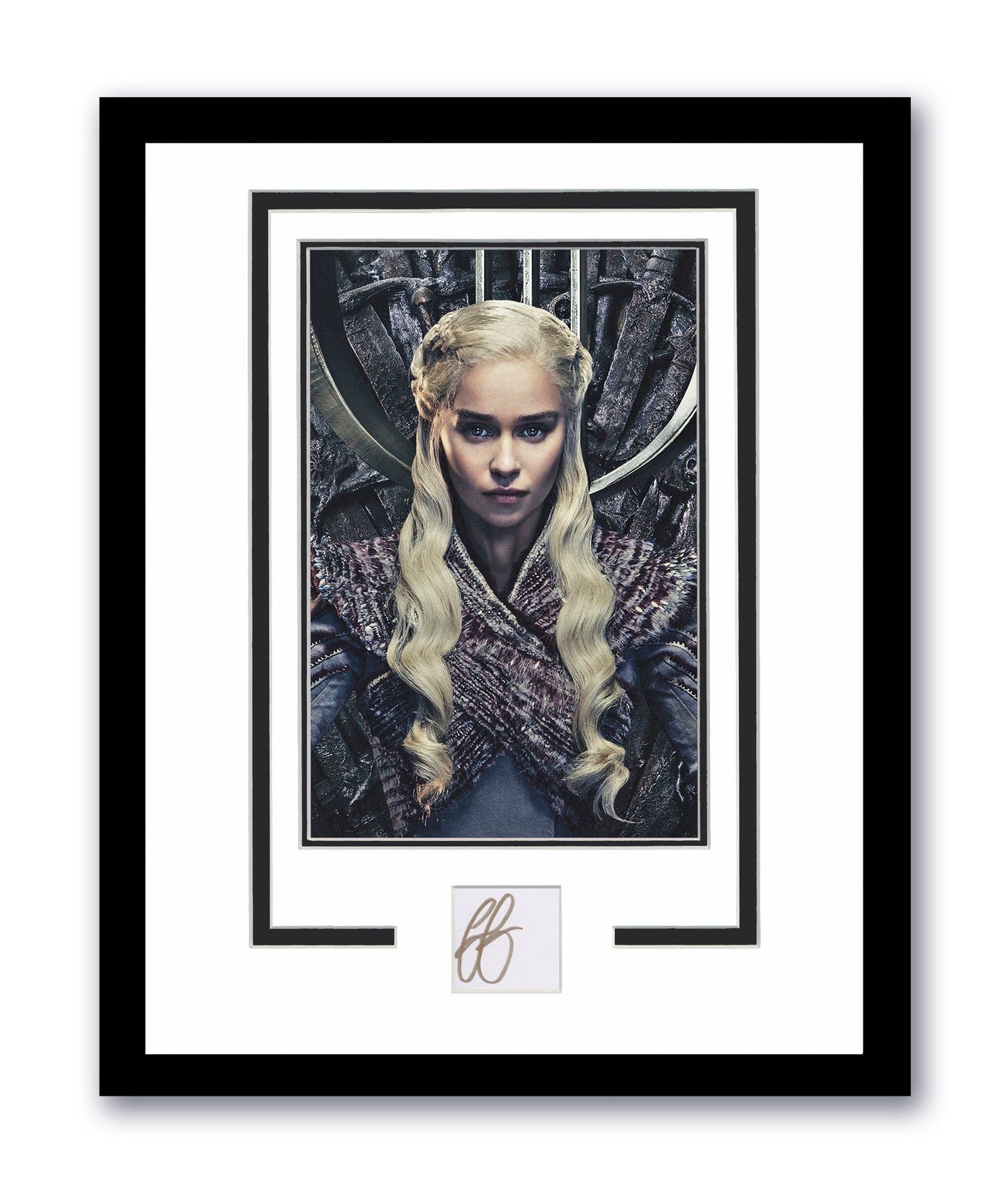 Emilia Clarke Autographed 11x14 Framed Photo Daenerys Game Of Thrones ACOA