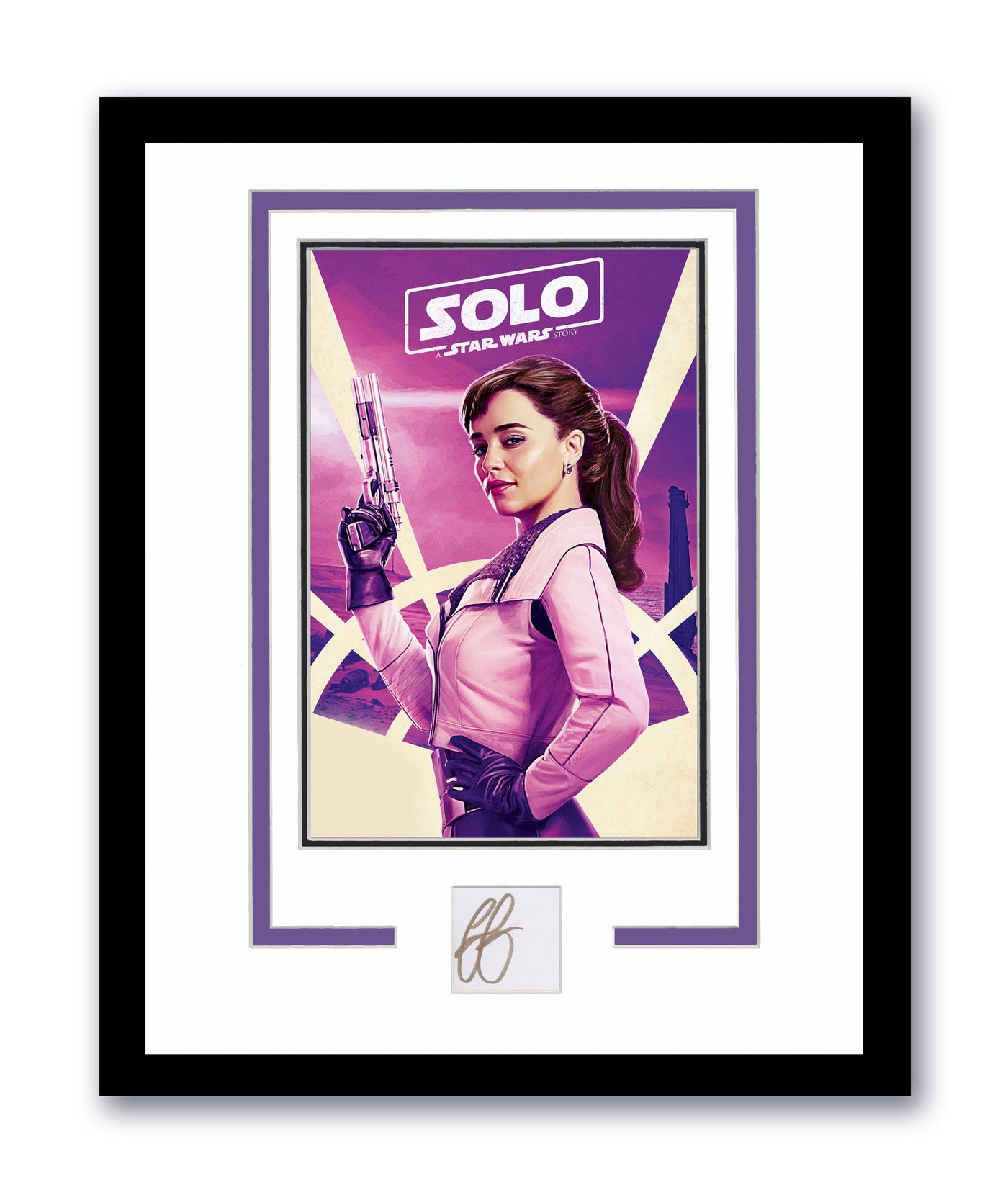 Emilia Clarke Autographed 11x14 Framed Photo Qi'ra Star Wars ACOA